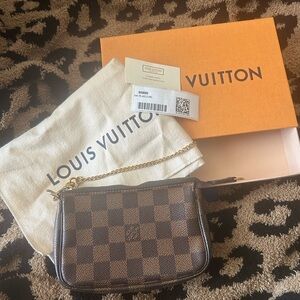 Louis Vuitton Damier Ebene Mini Pochette Accessoire - Brown